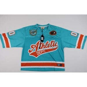 Watson Athletic Dept Football Jersey Teal Orange Graphic Size S NWT MSRP 150